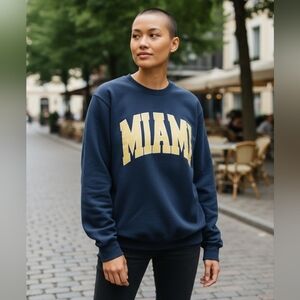 Wildfox Blue and Yellow Miami Sweatshirt